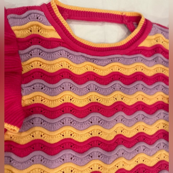 THML Sweater Pink | Purple NWT Sleeve Knit Top - Picture 5 of 7